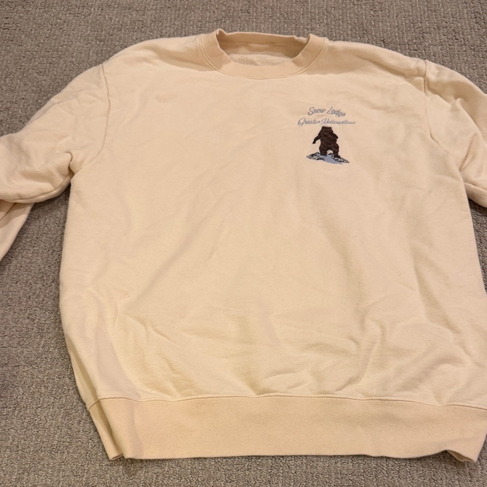 Brandy Melville Cream Crewneck Sweater